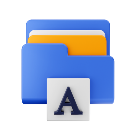 Free Carpeta del alfabeto  3D Icon