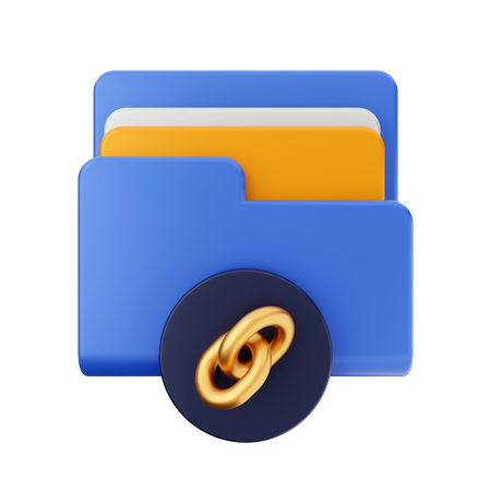 Free Carpeta de enlace  3D Icon