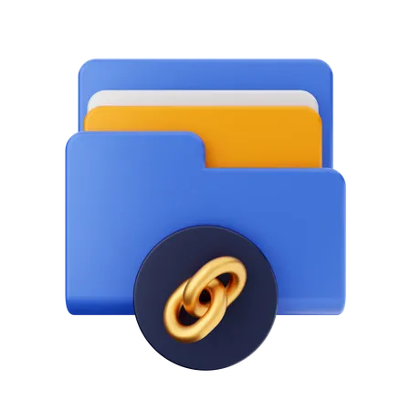 Free Carpeta de enlace  3D Icon