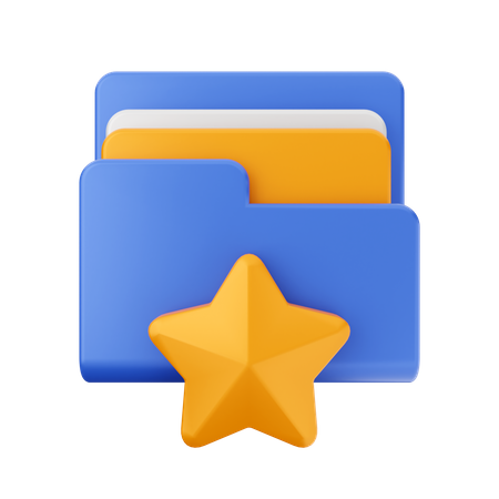 Free Carpeta estrella  3D Icon