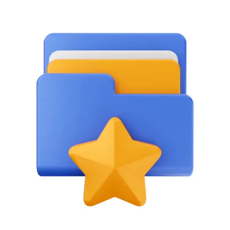 Free Carpeta estrella  3D Icon