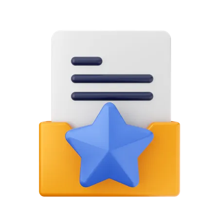 Free Carpeta estrella  3D Icon