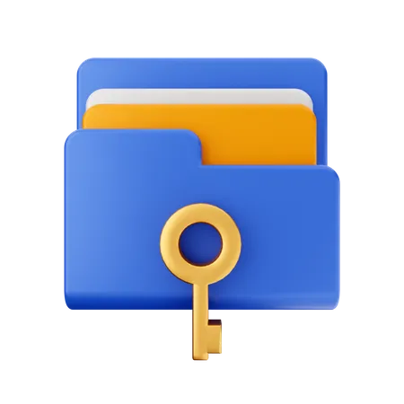 Free Carpeta clave  3D Icon