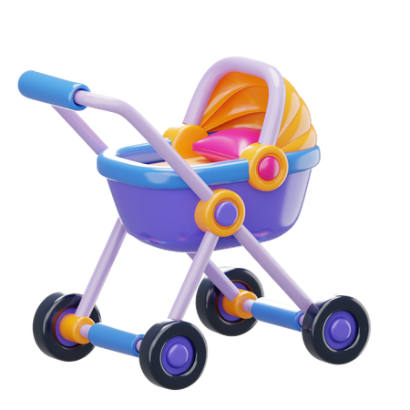Free Carrito de bebé  3D Icon