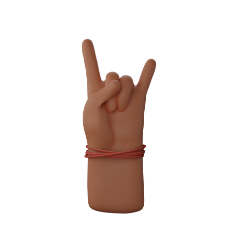 Free Signo de rock and roll  3D Illustration