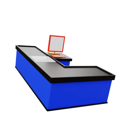 Free Cash Counter  3D Illustration