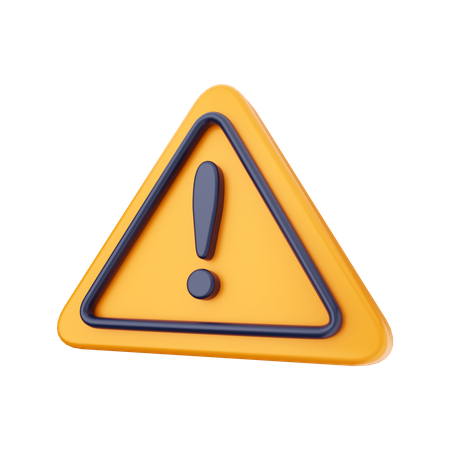 Free Caution Sign  3D Icon
