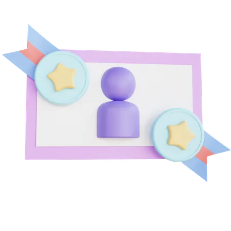 Free Certificat d'étudiant  3D Icon