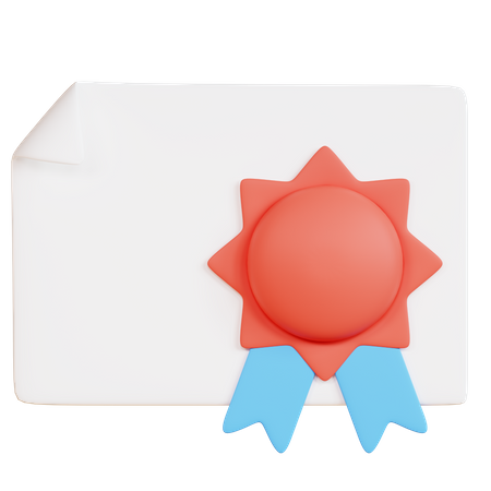 Free Certificate  3D Icon