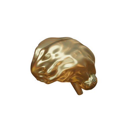 Free Cerveau doré  3D Icon