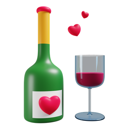 Free Champanhe  3D Icon