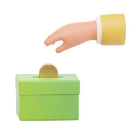 Free Charity Box  3D Icon