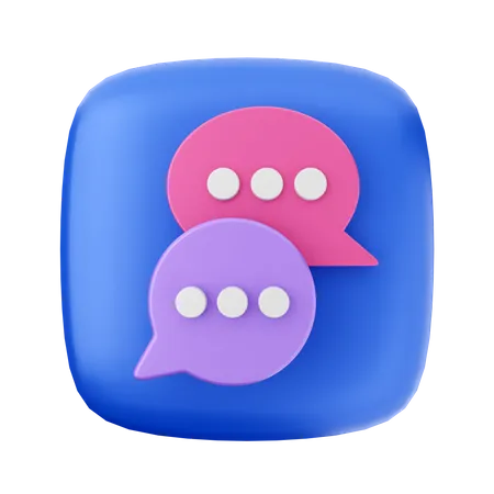 Free Chat  3D Icon