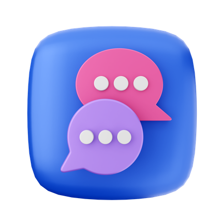 Free Chat  3D Icon
