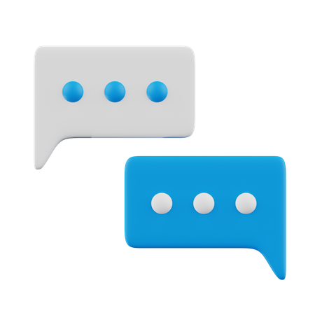 Free Chat de burbuja cuadrada  3D Icon