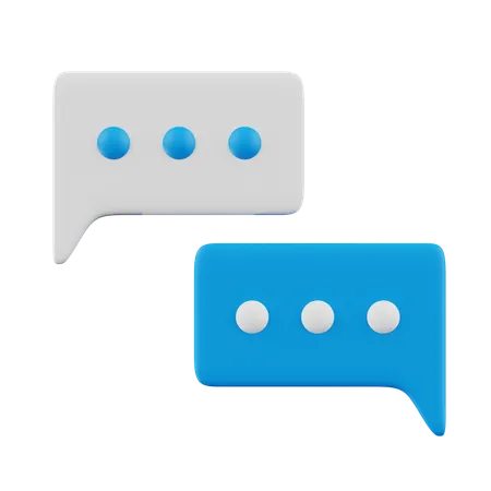 Free Chat de burbuja cuadrada  3D Icon