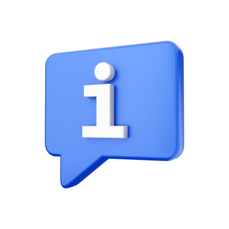 Free Chat Information  3D Icon