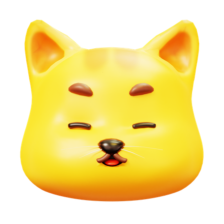 Free Chat souriant  3D Icon