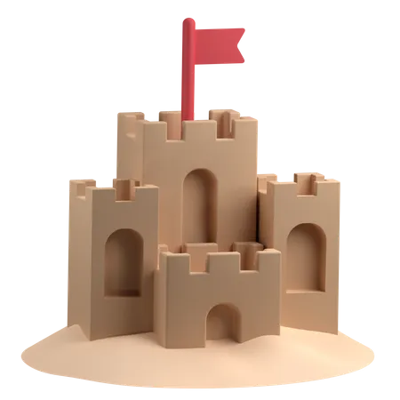 Free Château de sable  3D Illustration