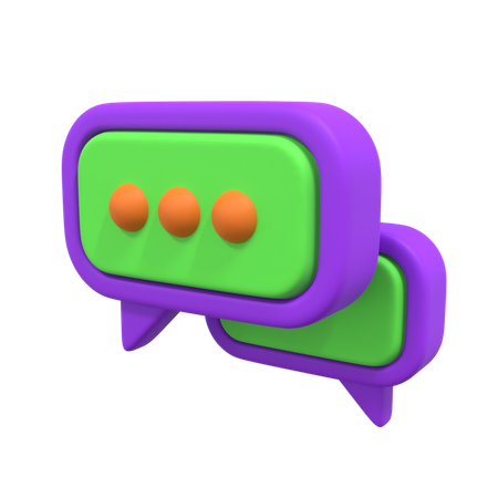 Free Chatting  3D Illustration