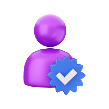 Free Check Profile  3D Icon