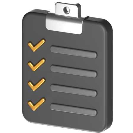 Free Checklist  3D Icon