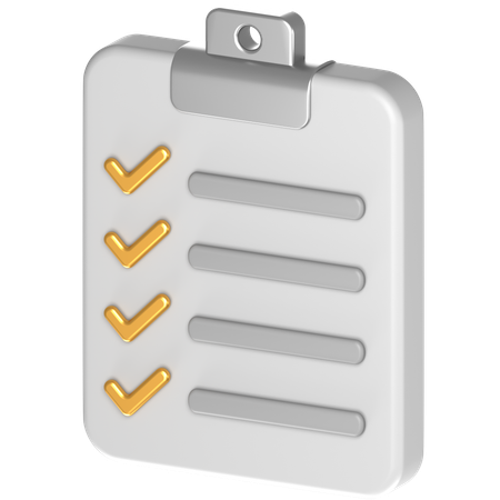 Free Checklist  3D Icon