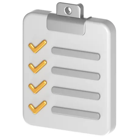 Free Checklist  3D Icon