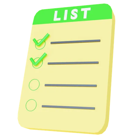 Free Checklist  3D Icon