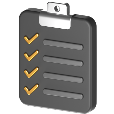 Free Checklist  3D Icon