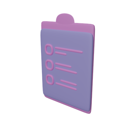 Free Checklist  3D Icon