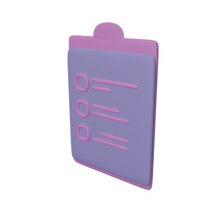 Free Checkliste  3D Icon