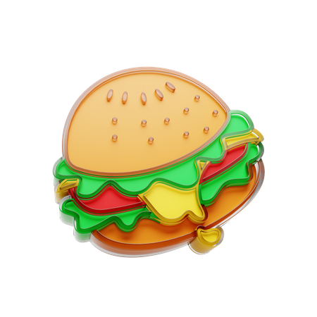 Free Käseburger  3D Illustration