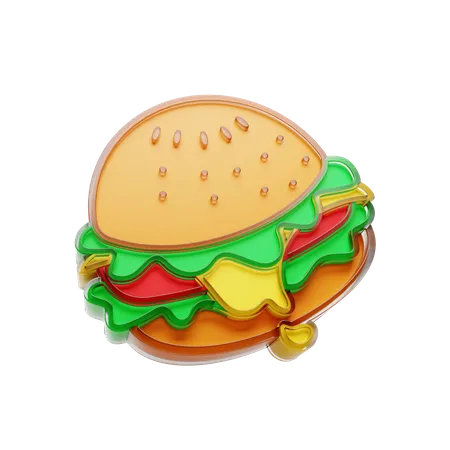 Free Käseburger  3D Illustration