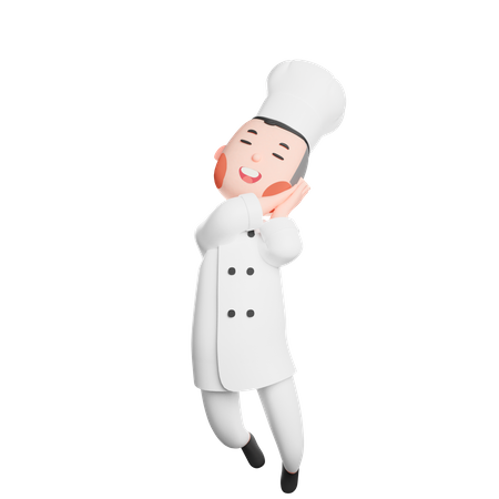 Free Chef joven alegre  3D Icon