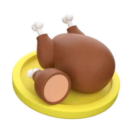 Free Chicken Leg  3D Icon