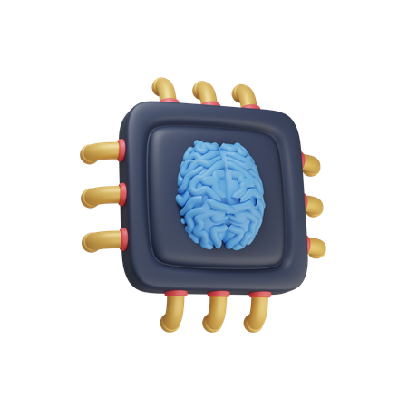 Free Chip de inteligencia artificial  3D Icon