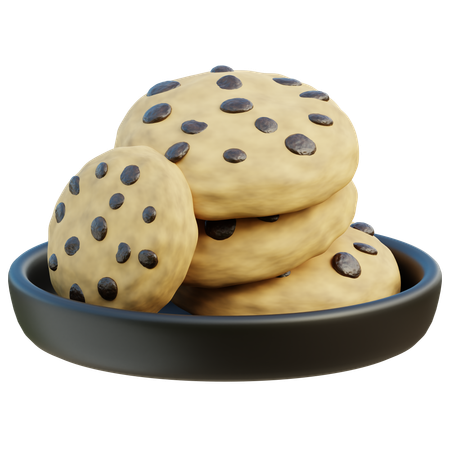 Free Chocolate Cookies  3D Icon