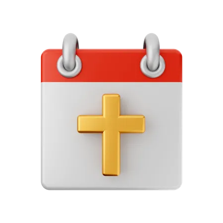 Free Christian Cross Calendar  3D Icon