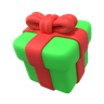 christmas present emoji 3d