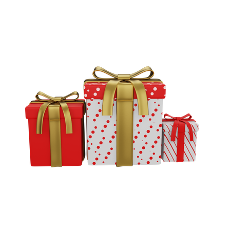 Free Christmas Gifts  3D Illustration