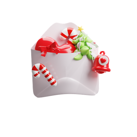Free Christmas Mail  3D Icon