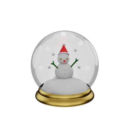 Free Christmas Snow Globe  3D Illustration