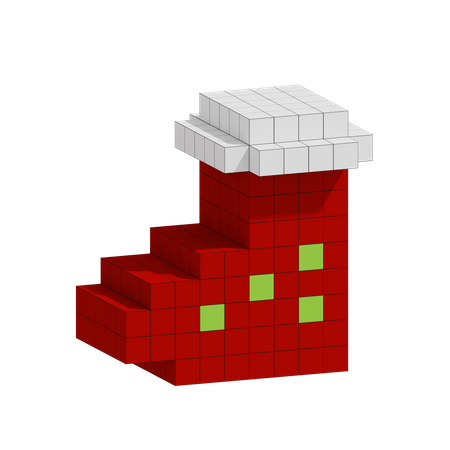 Free Christmas Sock  3D Icon