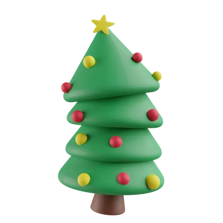 Free Christmas tree  3D Icon