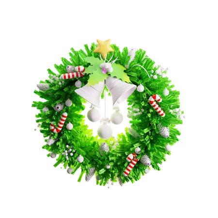 Free Christmas Wreath  3D Icon