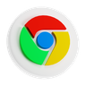 3d chrome logo