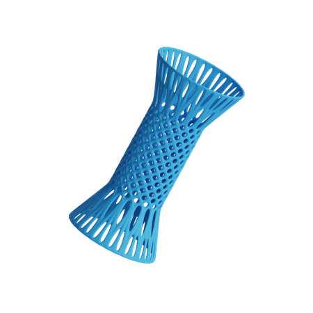 Free Cilindro de estrutura de arame largo  3D Icon