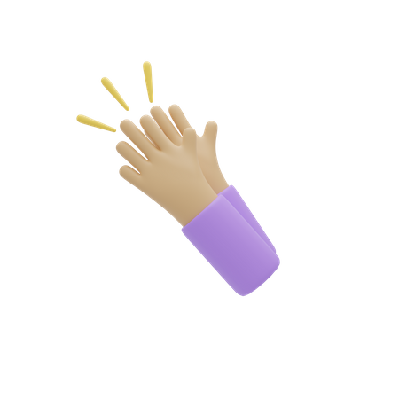 Free Clap Hand Gesture  3D Icon