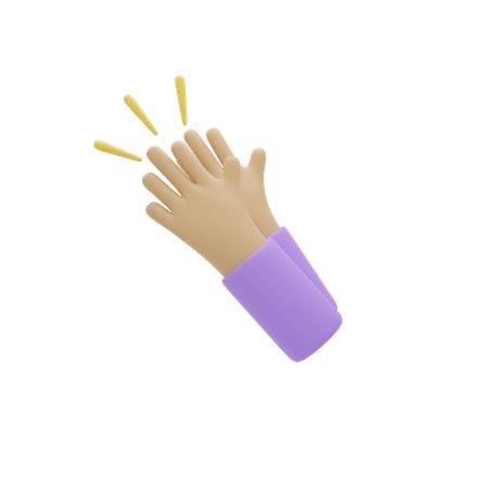 Free Clap Hand Gesture  3D Illustration